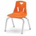 Jonti-Craft Berries Stacking Chair with Chrome-Plated Legs, 14 in. Ht, Orange 8144JC1114